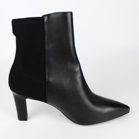 Stuart Weitzman Lauri 75 Booties | Sleek Black Ankle Boots for Work & Nights Out - Picture 3 of 12